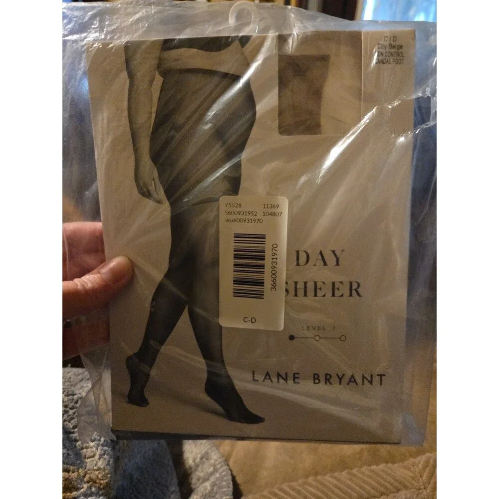 Lane Bryant Day Sheer City Beige Pantyhose Size C/D